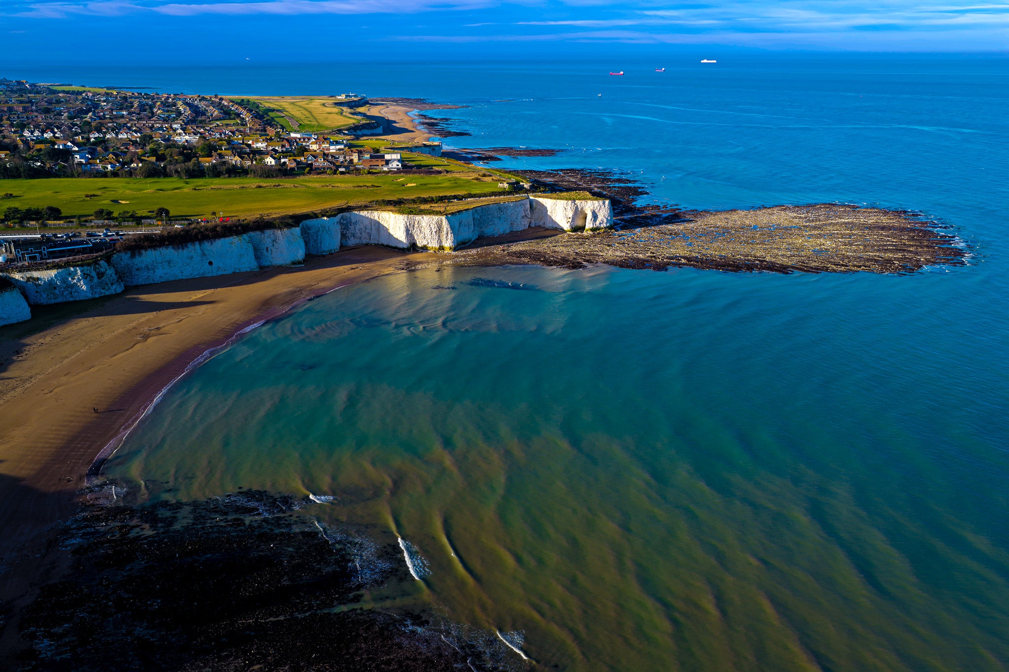 Canvas Print Joss Bay broadstairs (colour)