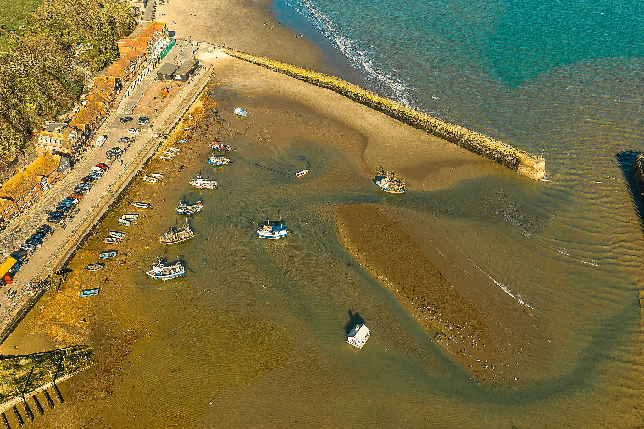 Canvas Print Folkestone Harbour