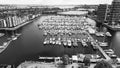 Medway Marina Canvas B/W